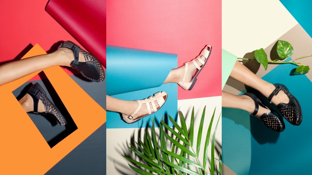 Sandalias Caboclo para mujer elaboradas con cuero natural y neumáticos reciclados.